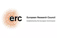 European Research Councils logo, with black text and a red dotted circle.